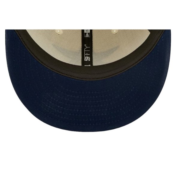 New Era Dallas Cowboys Sideline 59FIFTY Fitted Hat Cap Cream / Navy - Picture 6 of 6